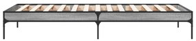 sonoma tölgyszínű szerelt fa és fém ágykeret 90 x 200 cm