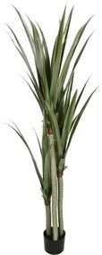 HOMCOM Mesterséges Yucca Növény Cserépben 190 cm - 39 Valódi Hatású Levél a Lakberendezéshez, Nappali, Iroda, Kert Ø17x190 cm Zöld | Aosom
