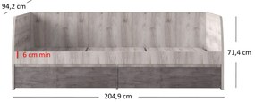 Egyszemélyes ágy 90 cm (heverő) Japon 1 (nairobi gesztenye + onix) (ágyráccsal)  (tárolóhellyel). 1116912