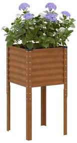 kerti virágláda 45 x 45 x 88 cm időjárásálló acélból