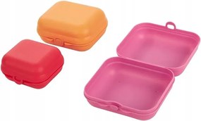 Livarno home Uzsonnás doboz kivehető, Rózsaszín/piros/pomar. 3db (23/E-959)