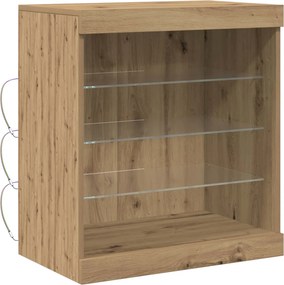 vidaXL LED tálaló Artisan tölgy 60,5 x 37 x 67 cm Faanyag