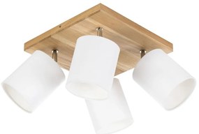 Spot-Light DO56844474 - Mennyezeti spotlámpa APRILLIA 4xE27/25W/230V tölgy/fehér