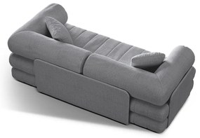 Világosszürke buklé kinyitható kanapé 206 cm Kemi – Cosmopolitan Design