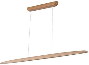 LED Csillár zsinóron LED/22W/230V 4000K 130 cm bükkfa/tömör fa