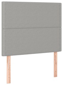 világosszürke szövet LED-es fejtámla 90x5x118/128 cm