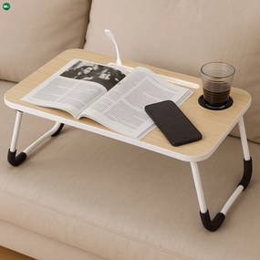 Összecsukható laptop asztal 60x40 cm USB porttal