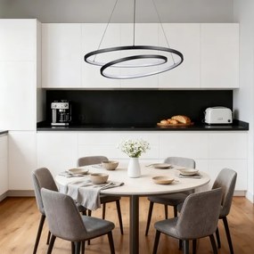 Brilagi-LED Dimmelhető függőlámpa TWISTER LED/75W/230V átm. 70 cm fekete + távirányító