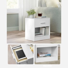 Éjjeli szekrény COSTA, 28x39x41cm, fehér Vasagle