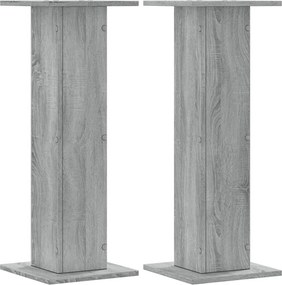 vidaXL 2 db szürke sonoma szerelt fa hangszóróállvány 30 x 30 x 80 cm