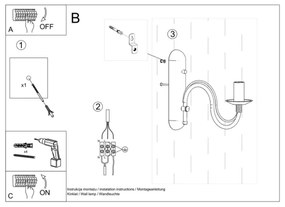 Fali lámpa MINERWA 1xE14/40W/230V fehér