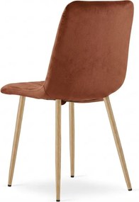 Gesztenyebarna bársonyszék LAVA