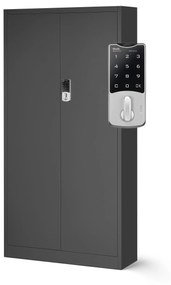 Fém iratszekrény DANIEL, 900 x 1850 x 400 mm, antracit