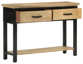 tömör nyers mangófa tálalóasztal 110x30x75 cm