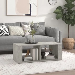 Betonszürke szerelt fa dohányzóasztal 100x50x36 cm