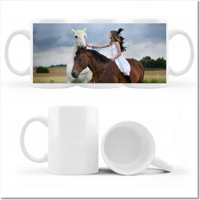 Nyomott mintás bögre Ló Lovak Lovaglás