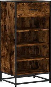 vidaXL füstös tölgy színű szerelt fa cipőtartó 48x38x97,5 cm