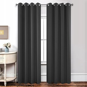 2x Sötétítő Függöny 140x245 Átvezetők Szürke Elegancia és Kényelem