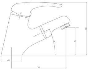 Aqualine - Mosdócsaptelep KASIOPEA 14,2 cm fényes króm