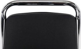 Szék tárgyalóterembe, fekete textilbőr, ZEKI