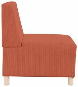 narancssárga kordbársony szövet kanapéfotel 55 cm