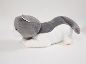 Plüss MACSKA szürke babatakaróval belül