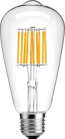 Izzó E27 Led filament 10W 1000lm Dekoratív ST64 #G14#G44#BS10