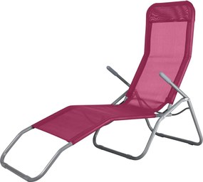 Nicea összecsukható kerti napozóágy, pink
