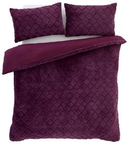 Black Friday - Borvörös kétszemélyes mikroplüss ágyneműhuzat 200x200 cm Cosy Diamond – Catherine Lansfield