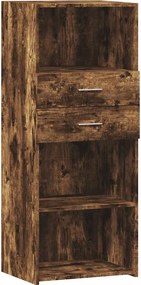 vidaXL füstös tölgy színű szerelt fa magasszekrény 50 x 42,5 x 124 cm