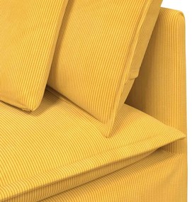 világossárga moduláris kanapé sarokmodul párnákkal 100 cm