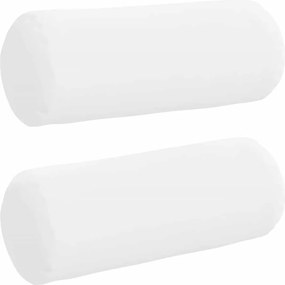 vidaXL Hengerpárnák 2 pcs Fehér Ø 15 x 40 cm szövet