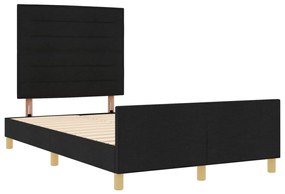 Fekete Ágykeret 140x190 cm Szövet
