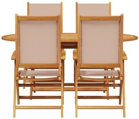 Kert étkező szett 5 pcs Tópszínű tömör akácfa