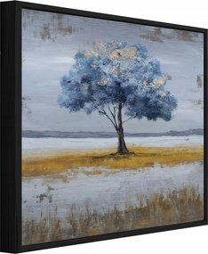 Vászonkép Fekete Keretben Fém Fa Absztrakt Loft Nappali Hálószoba 80x80