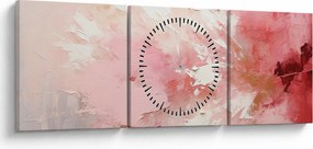 Kép - Rózsaszín absztrakt (órával) (90x30 cm)