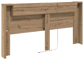 Fejtámla polcokkal Artisan tölgy 200 x 15 x 103,5 cm Faanyag