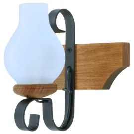 Fali lámpa QUEEN 1xE14/40W/230V bükkfa