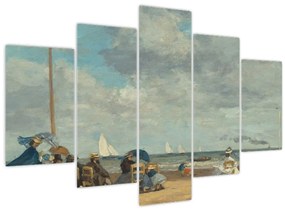 Kép - Eugène Boudin, Beach  at Trouville, reprodukciók (150x105 cm)