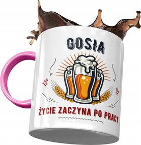 Rózsaszín Bögre Gosi Feleség Barátnő Ajándék Nyomtatott Fotóval