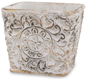 Kaspó cement arany, szürke 15x18,5x18,5 cm