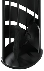 5 részes acél kandallószerszám-készlet 23 x 15 x 66 cm