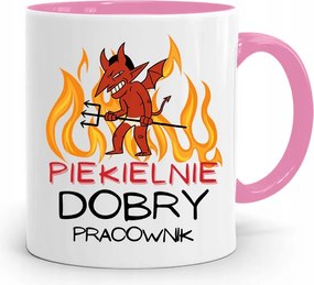 Munkavállalóknak Pokolian Jó Rózsaszín Bögre fényképes nyomtatással