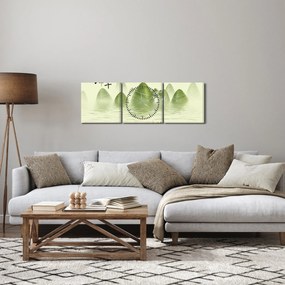 Kép - Zöld-hegyi völgy (órával) (90x30 cm)