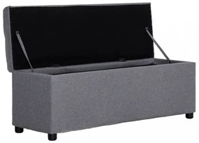 világosszürke poliészter pad tárolórekesszel 116 cm