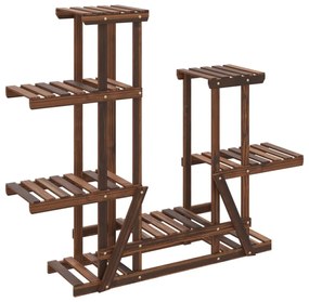 tömör fenyőfa virágtartó állvány 95 x 25 x 96 cm