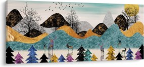 Grafikus kép szarvas (120x50 cm)