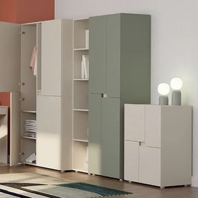 Gardróbszekrény 4 ajtós kivitelben, 60 cm méretben LENS