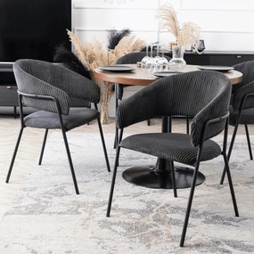 Fekete Kordbársony Étkezőszék TINKA