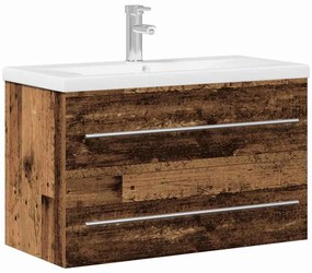 Fürdőszobai mosdószekrény Régi fa 80 x 38.5 x 48 cm Faanyag